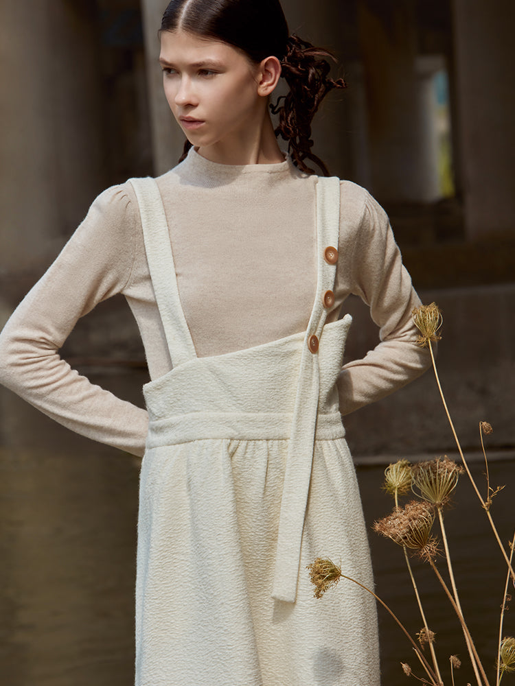 PLEATED WAISTED WOOL KNIT