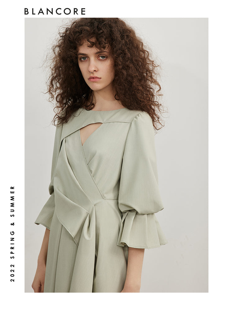 Minimalist Wrapped Midi Dress