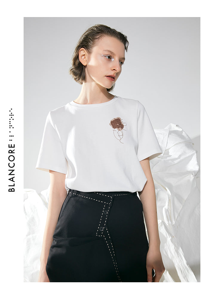 EMBROIDERED SHORT SLEEVE T-SHIRT