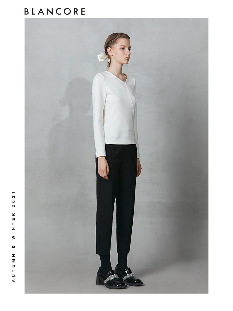 Curved Split Skinny Top