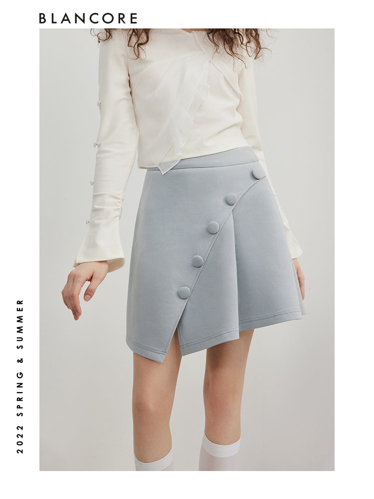Asymmetrical Pleated Skorts