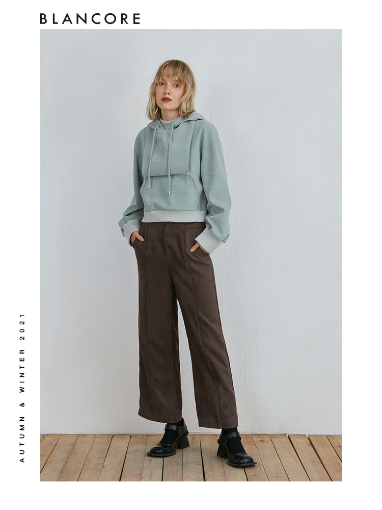Cropped Hoodie With Detachable Hood