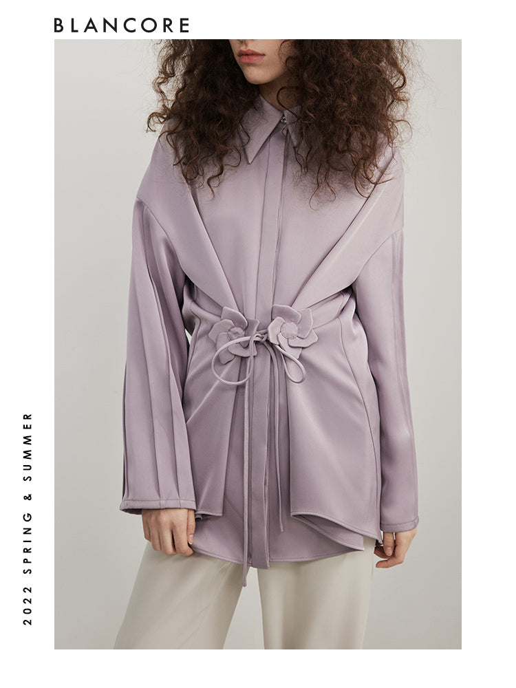 Oversized Cinched Waist Blouse