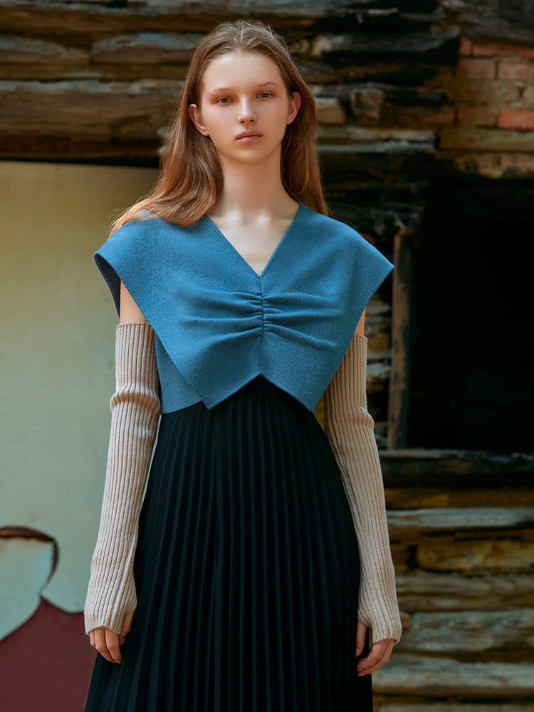 VEST DRESS WITH DETACHABLE SLEEVE