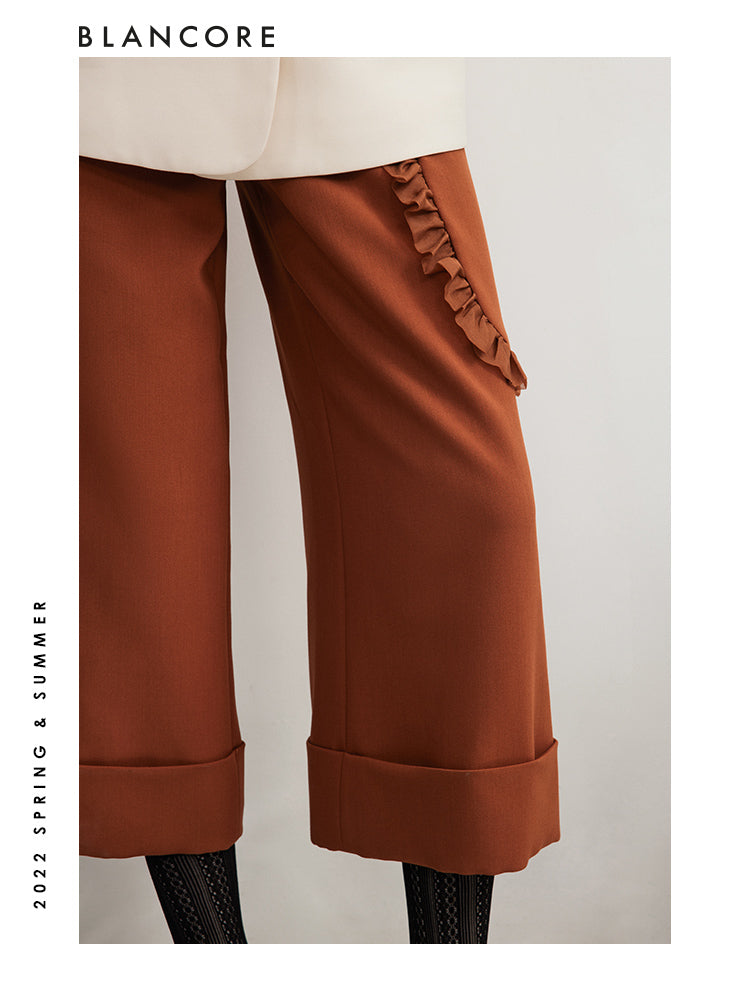 Cropped Straight Trousers