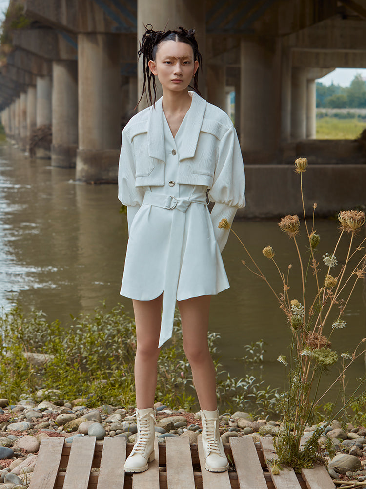 JACQUARD TRENCH COAT