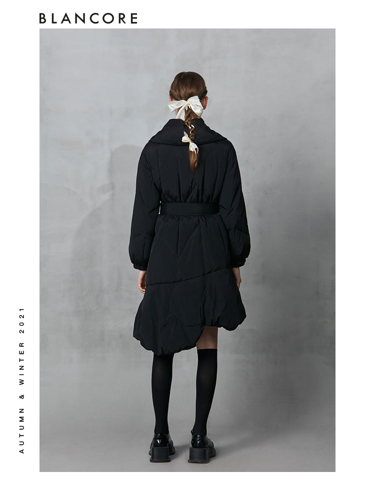 Asymmetrical Down Peplum Jacket