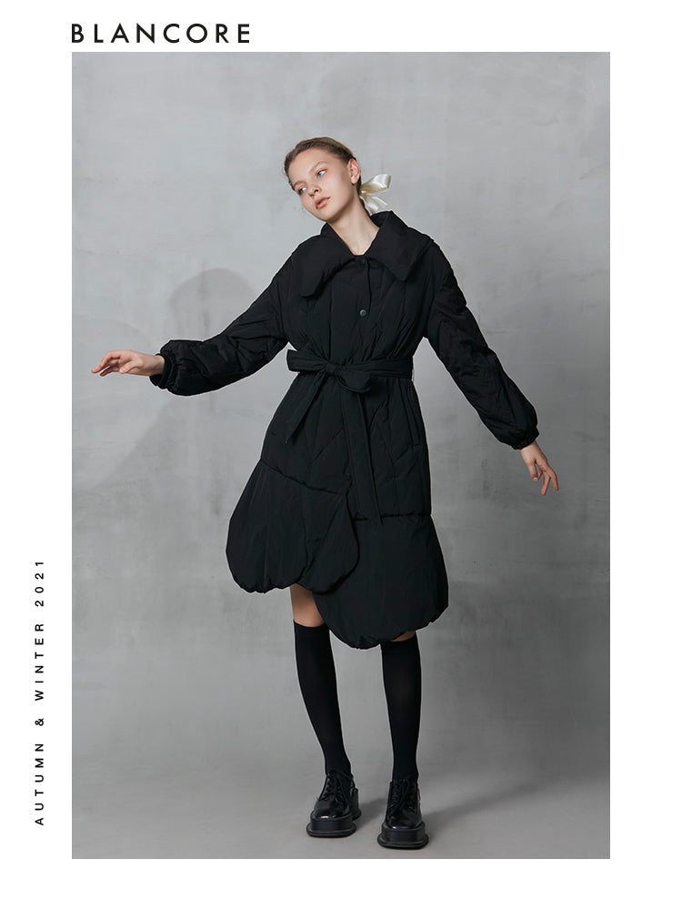 Asymmetrical Down Peplum Jacket