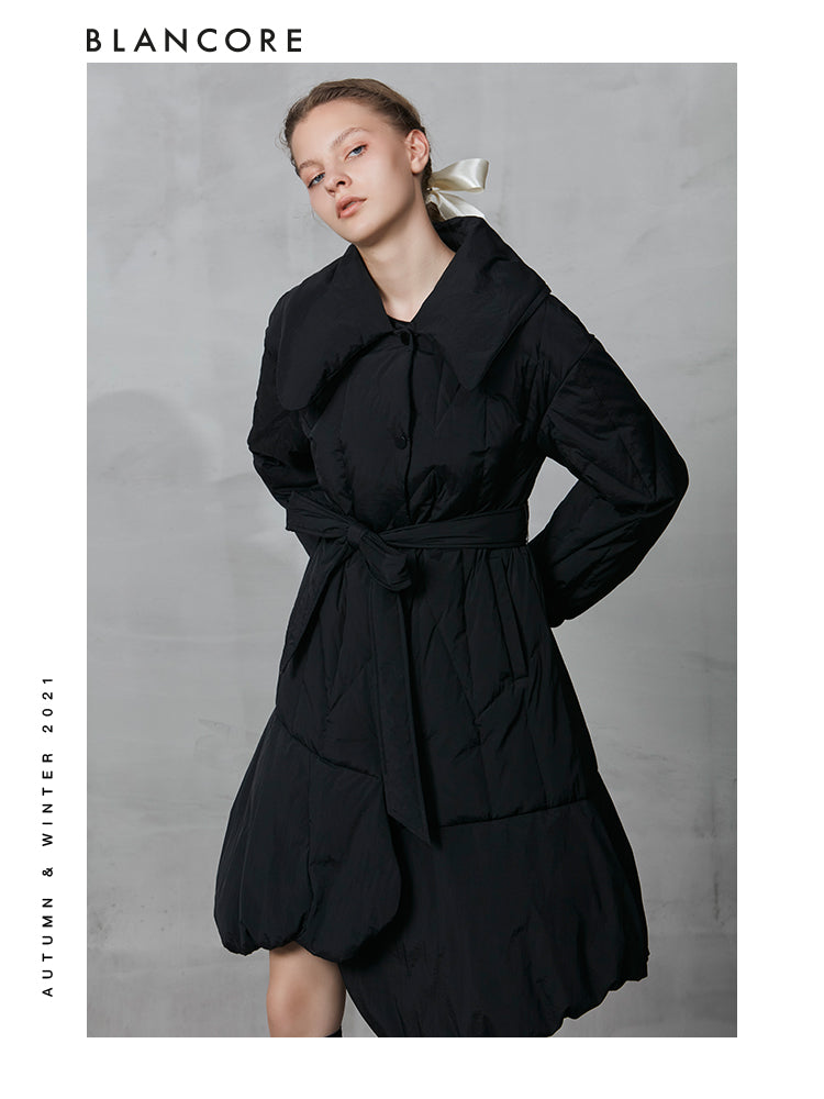 Asymmetrical Down Peplum Jacket