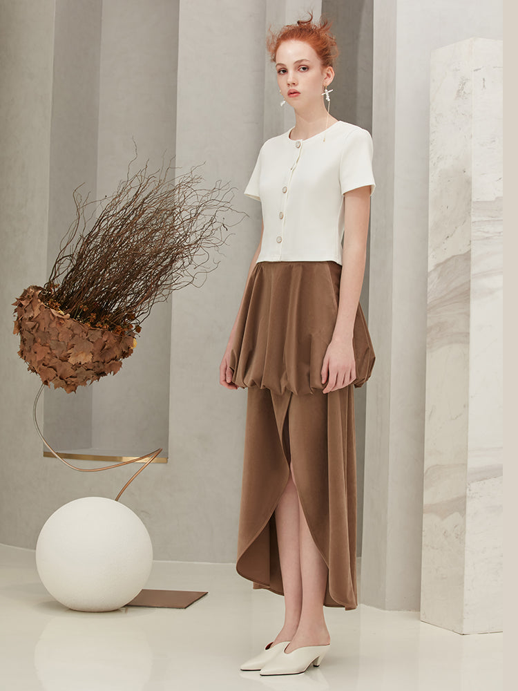 Velvet Split Skirt