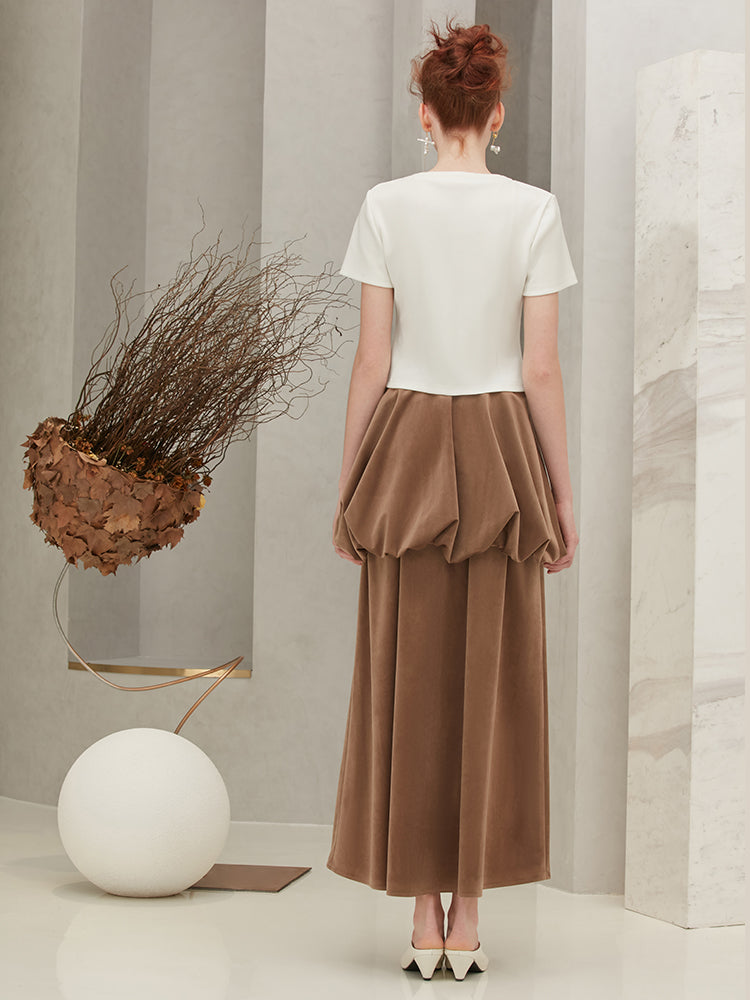 Velvet Split Skirt