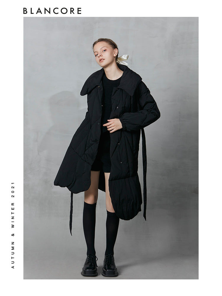 Asymmetrical Down Peplum Jacket
