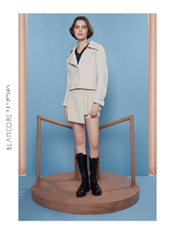 CURVED SPLIT CROPPED JACKET