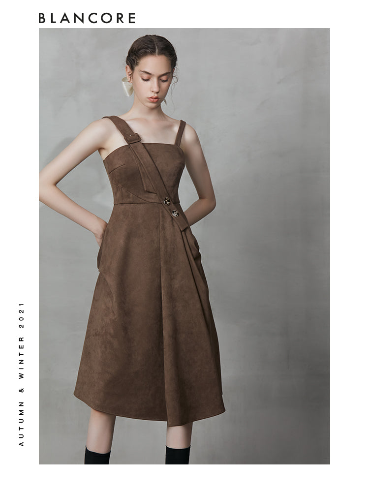 Asymmetrical Suspender Dress