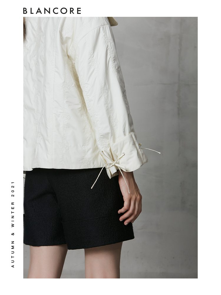 Asymmetrical A-pendulum Embroidery Cotton Jersey