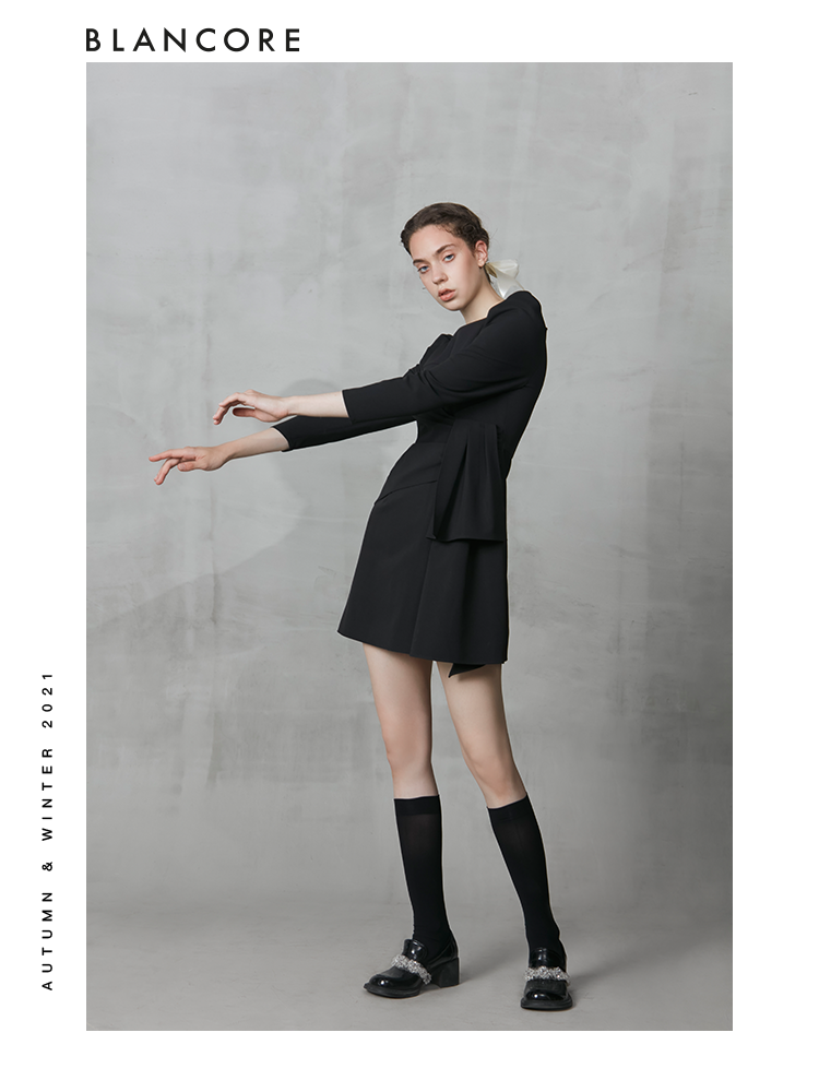 Long Sleeve Wrap Mini Dress