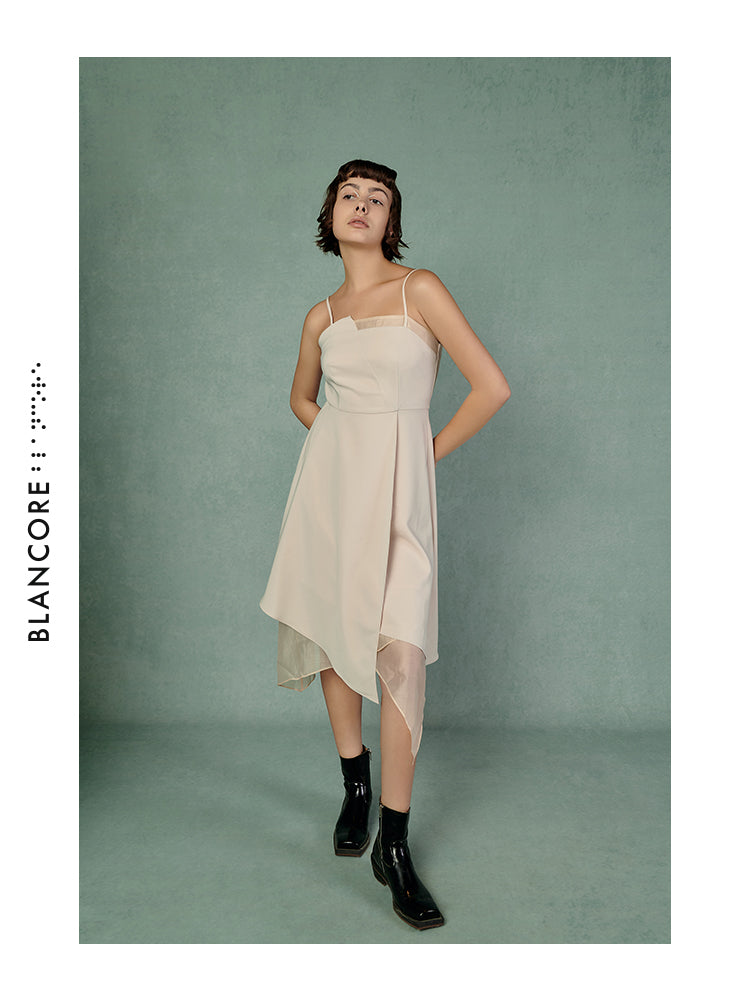 IRREGULAR HEM PANELLED DRESS