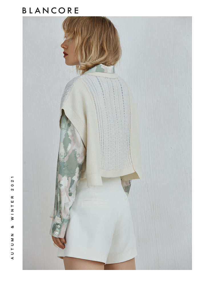 Cropped Waistcoat With Pockets