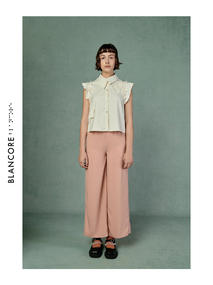 STRAIGHT DRAPED TROUSERS