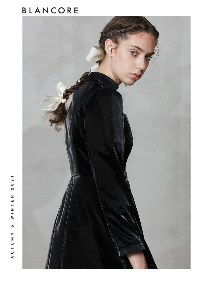 Asymmetrical Shiny PU Leather Cotton Dress With Hollow-Out Detail
