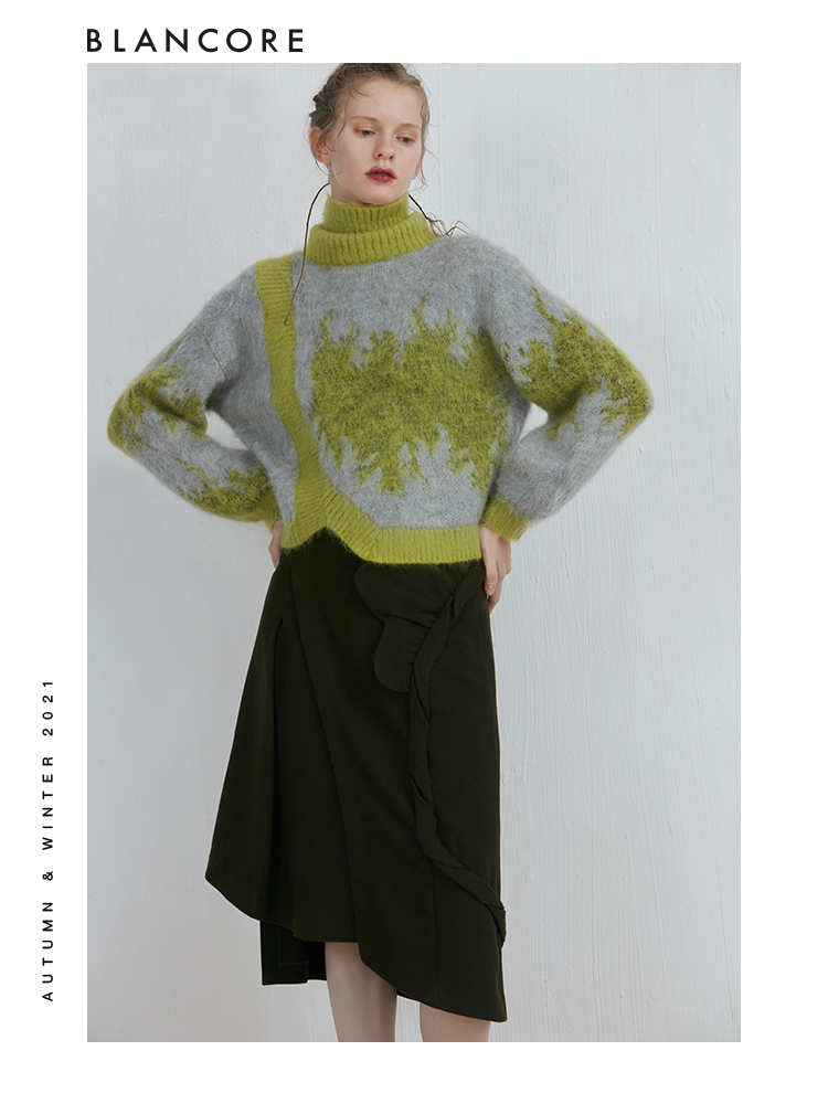 Color Block Pullover Sweater