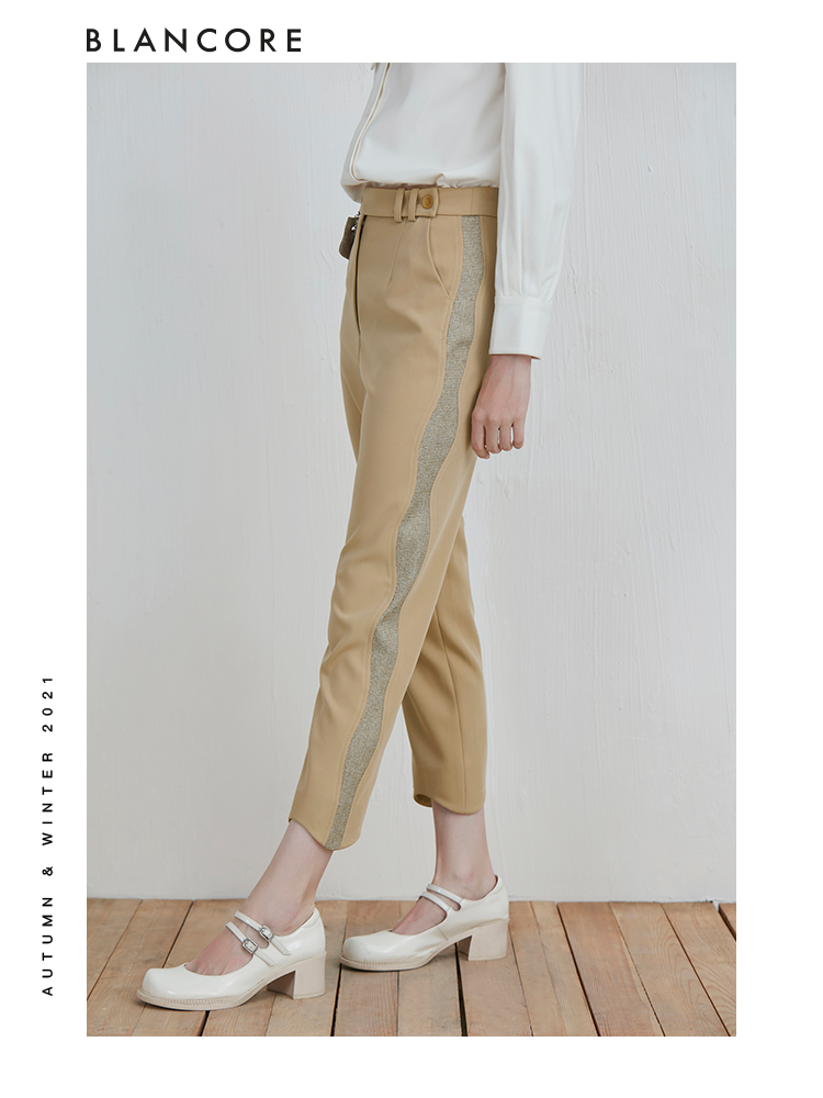 Khaki Trouser With Pocket Panelled Detail