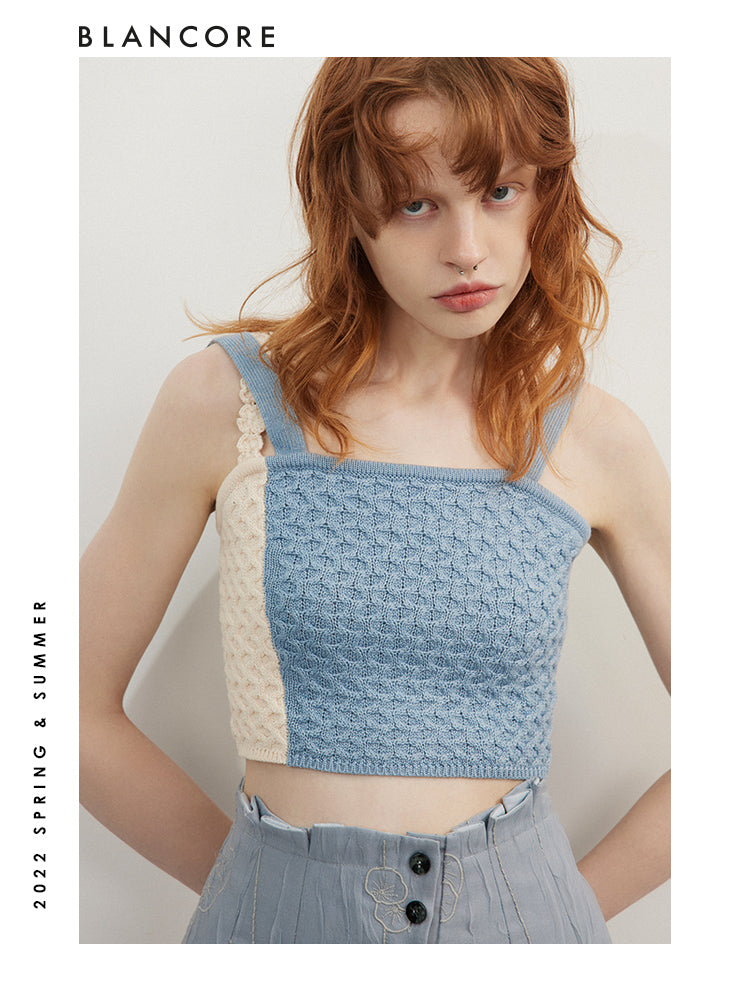 Two-Piece Square Neck Sweater With Cuff Detail