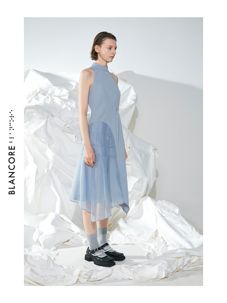 MISPLACED MESH PANEL DRESS