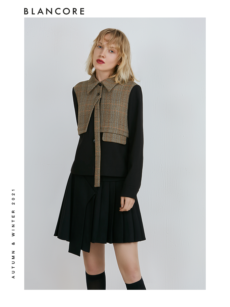 Deconstructed Pleated Skirt
