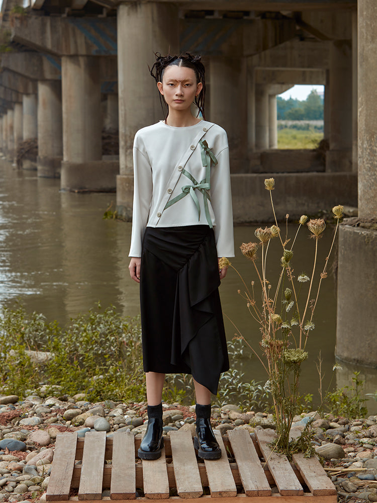 RUCHED SKIRT
