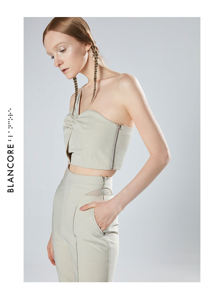 FAKE TWO-PIECE VEST TOP