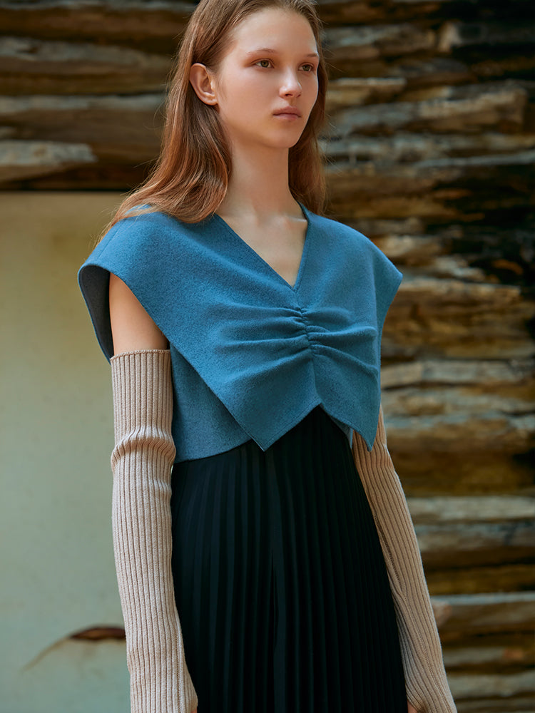 VEST DRESS WITH DETACHABLE SLEEVE