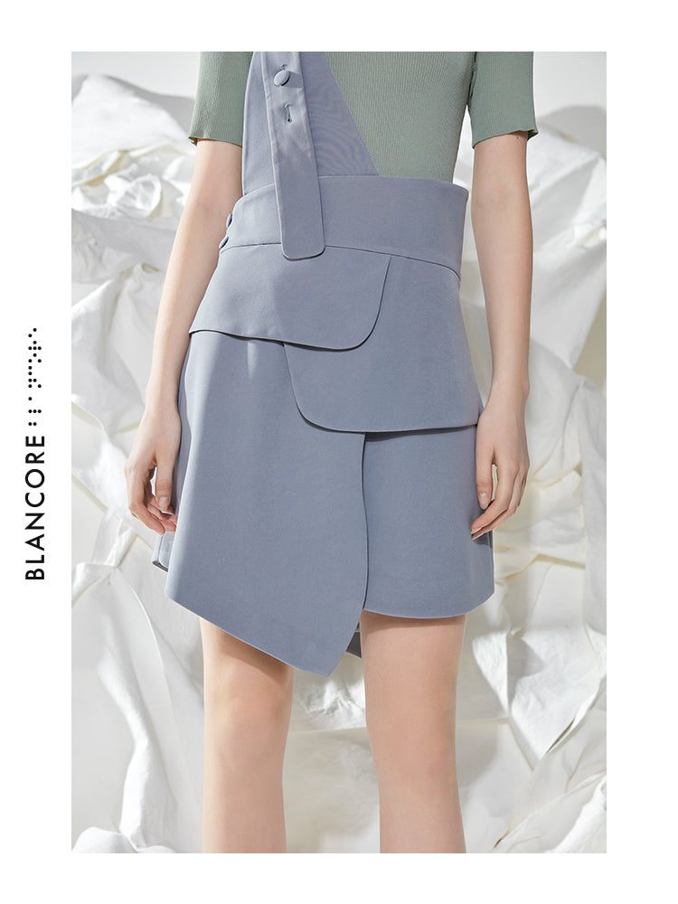 ONE-SHOULDER STRAP DRESS SUIT