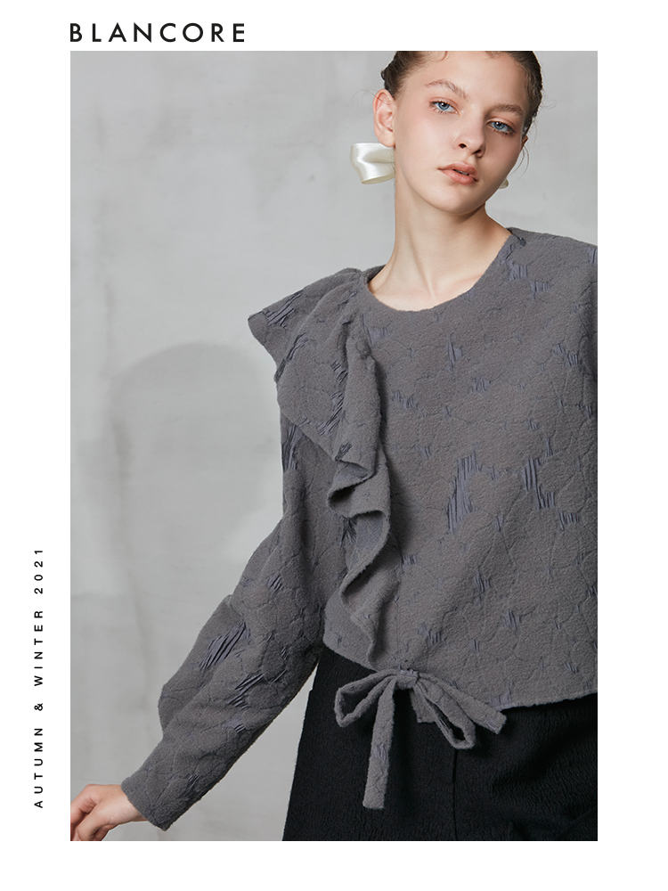 Side Split Ruffle Top