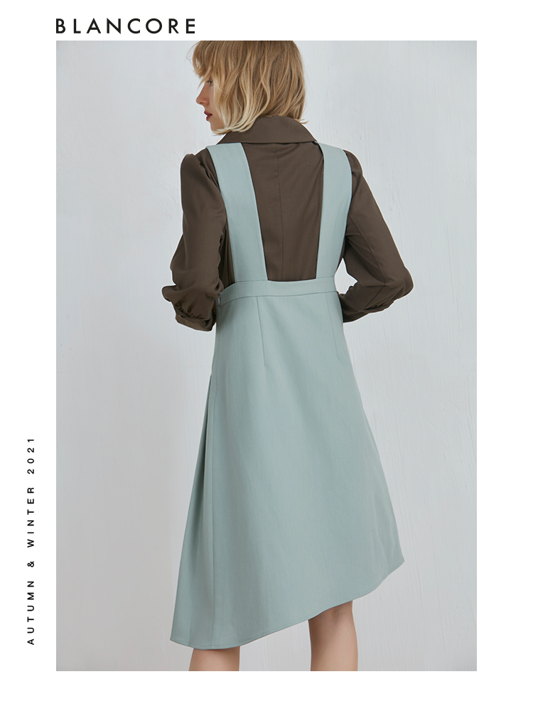 Asymmetrical Tank Dress With Whirling Fabric Detail