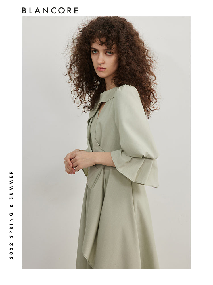 Minimalist Wrapped Midi Dress