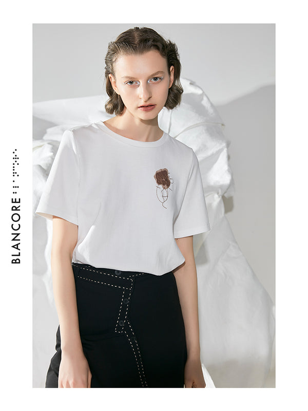 EMBROIDERED SHORT SLEEVE T-SHIRT