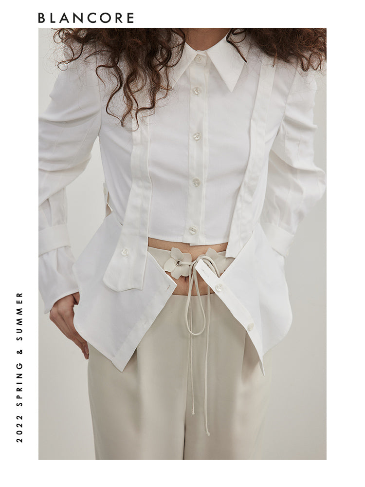 Straight Trousers With Waist Detail