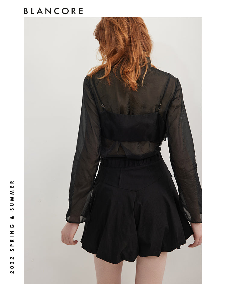 High Waist Bud-Shape Shorts