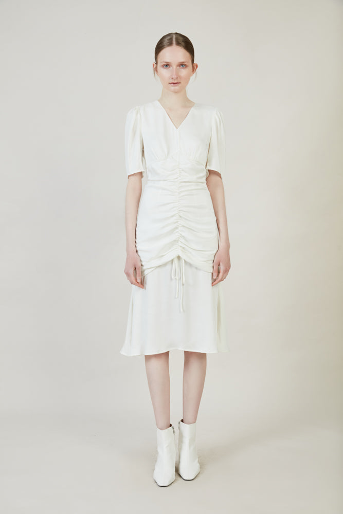 Drape High Waist Dress