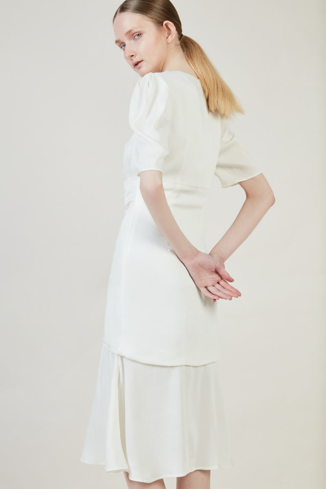 Drape High Waist Dress