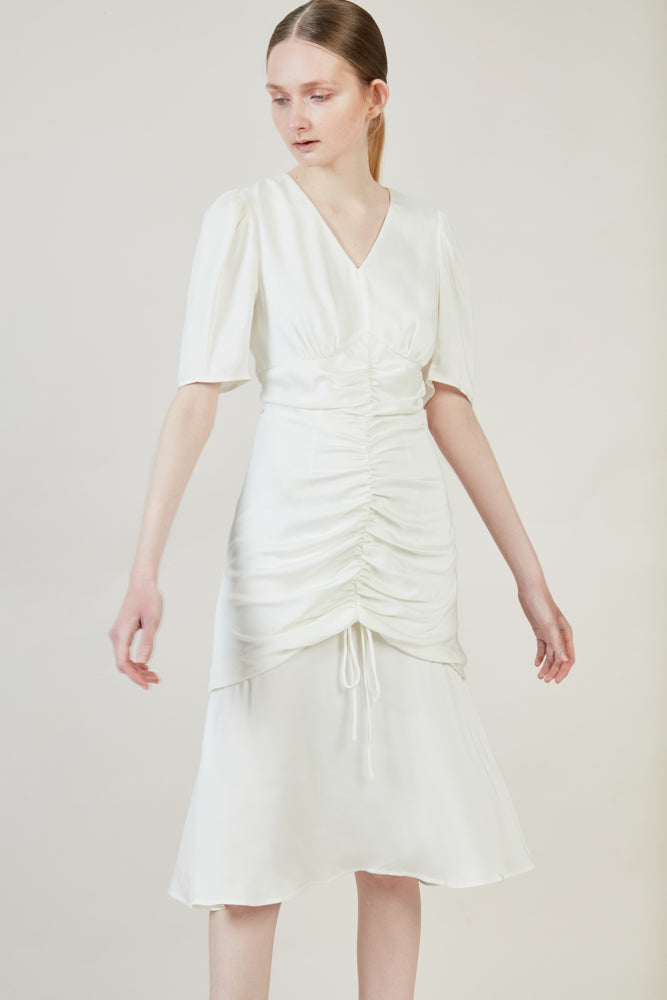Drape High Waist Dress