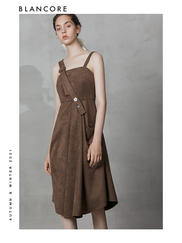 Asymmetrical Suspender Dress