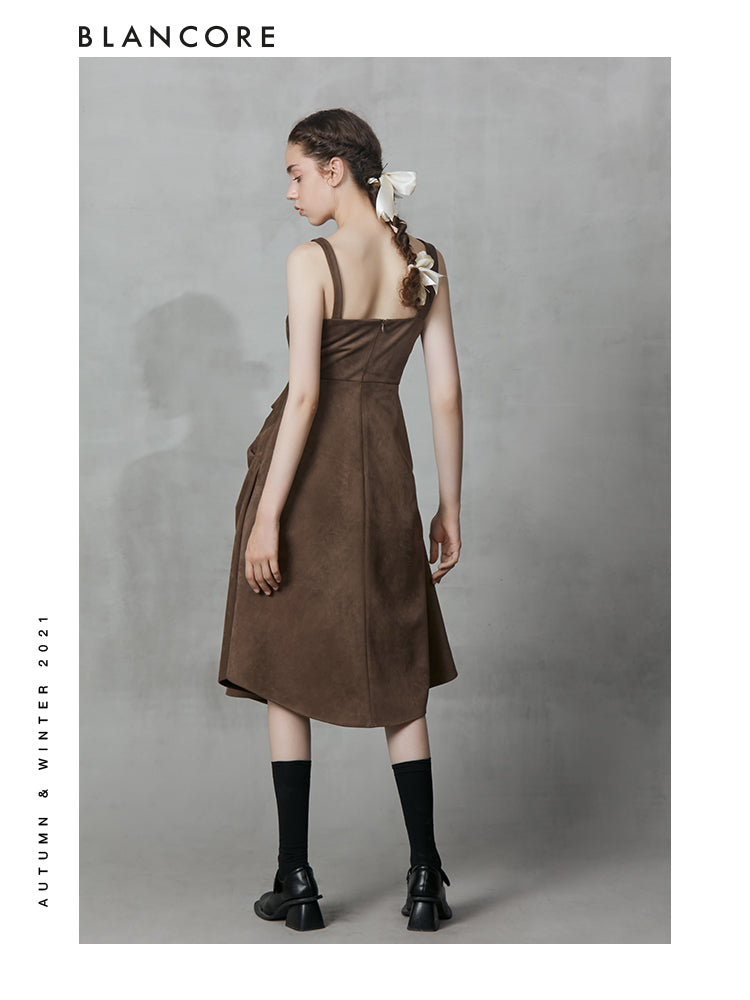 Asymmetrical Suspender Dress