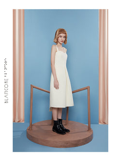 COCCON-SHAPED SUSPENDER DRESS