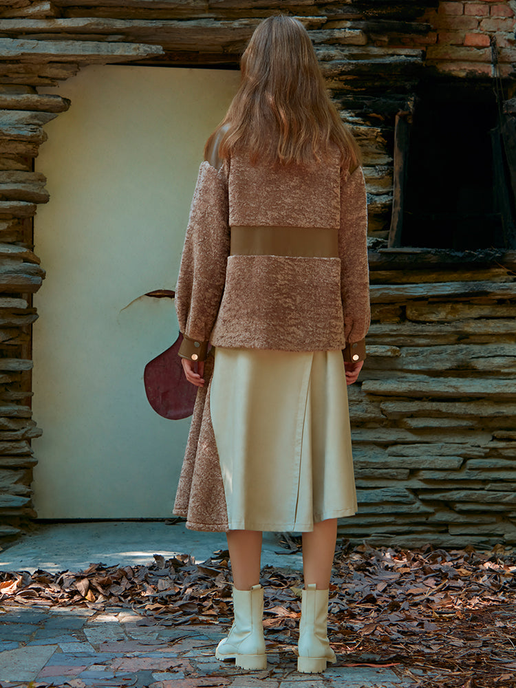FUR PLANELED COAT