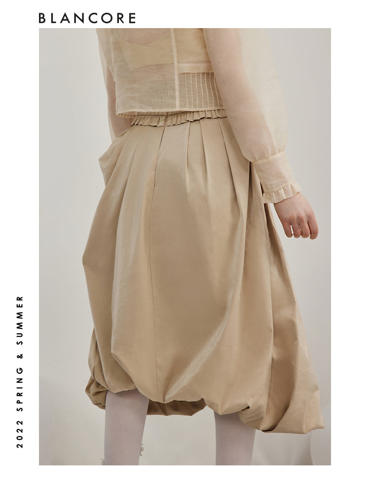 Folded Midi Skirt