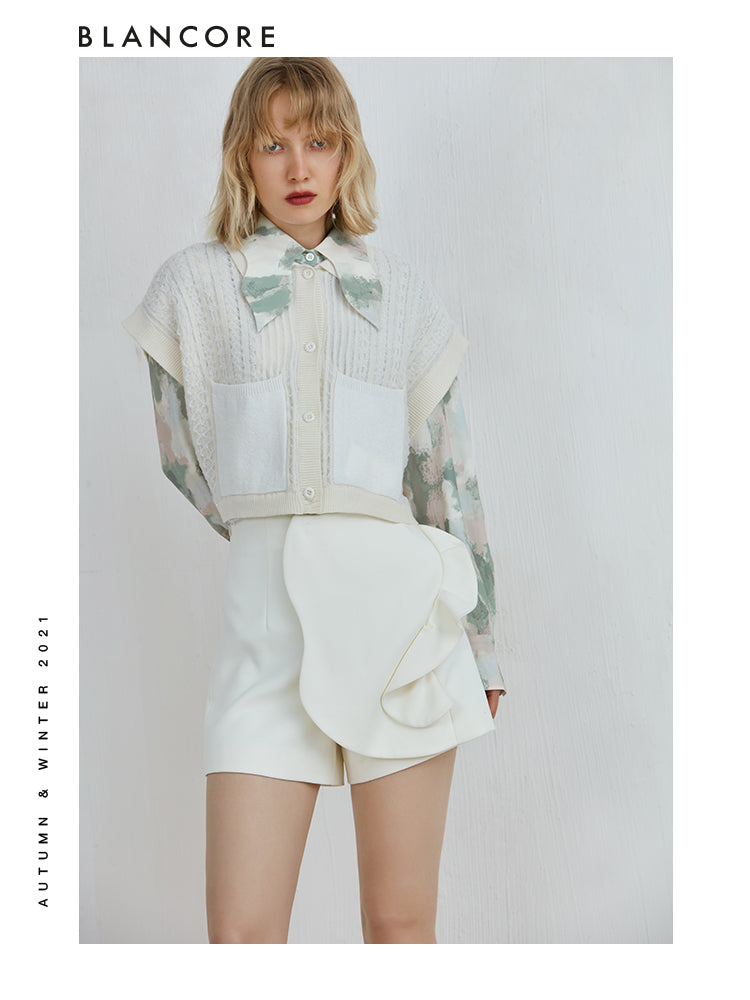Cropped Waistcoat With Pockets