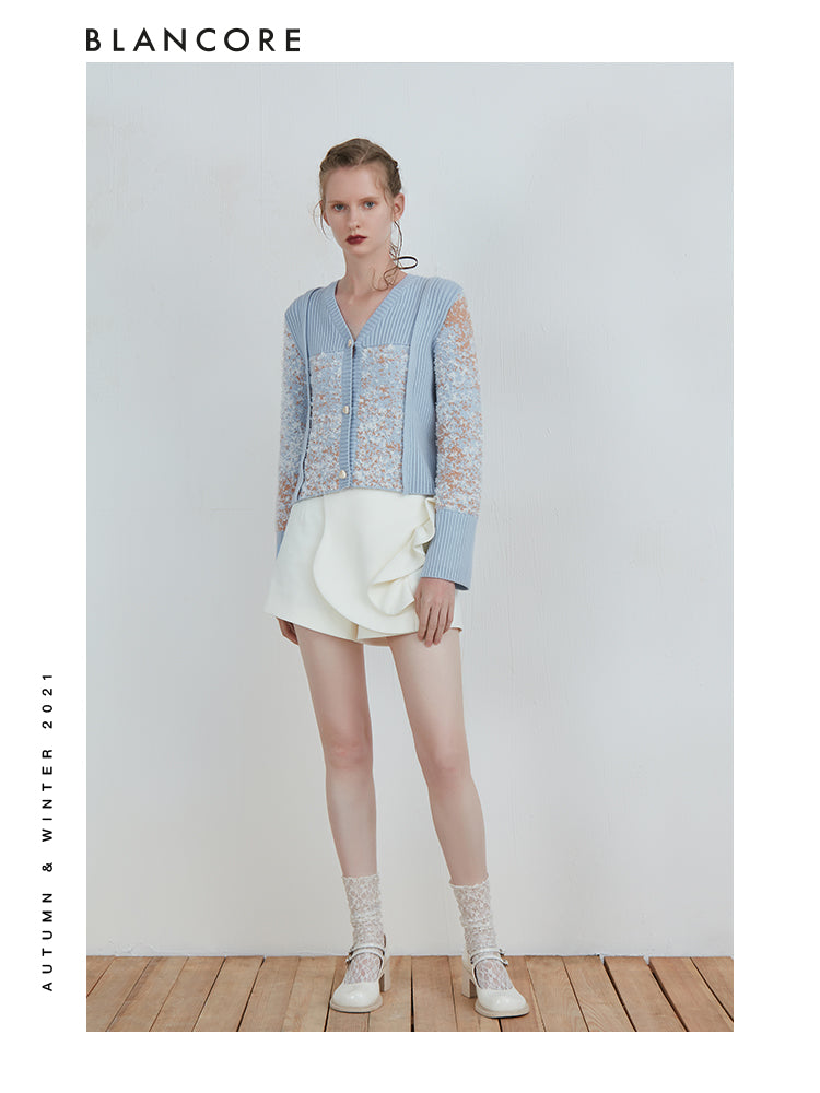 Knit Panelled Cardigan