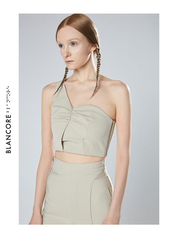 FAKE TWO-PIECE VEST TOP